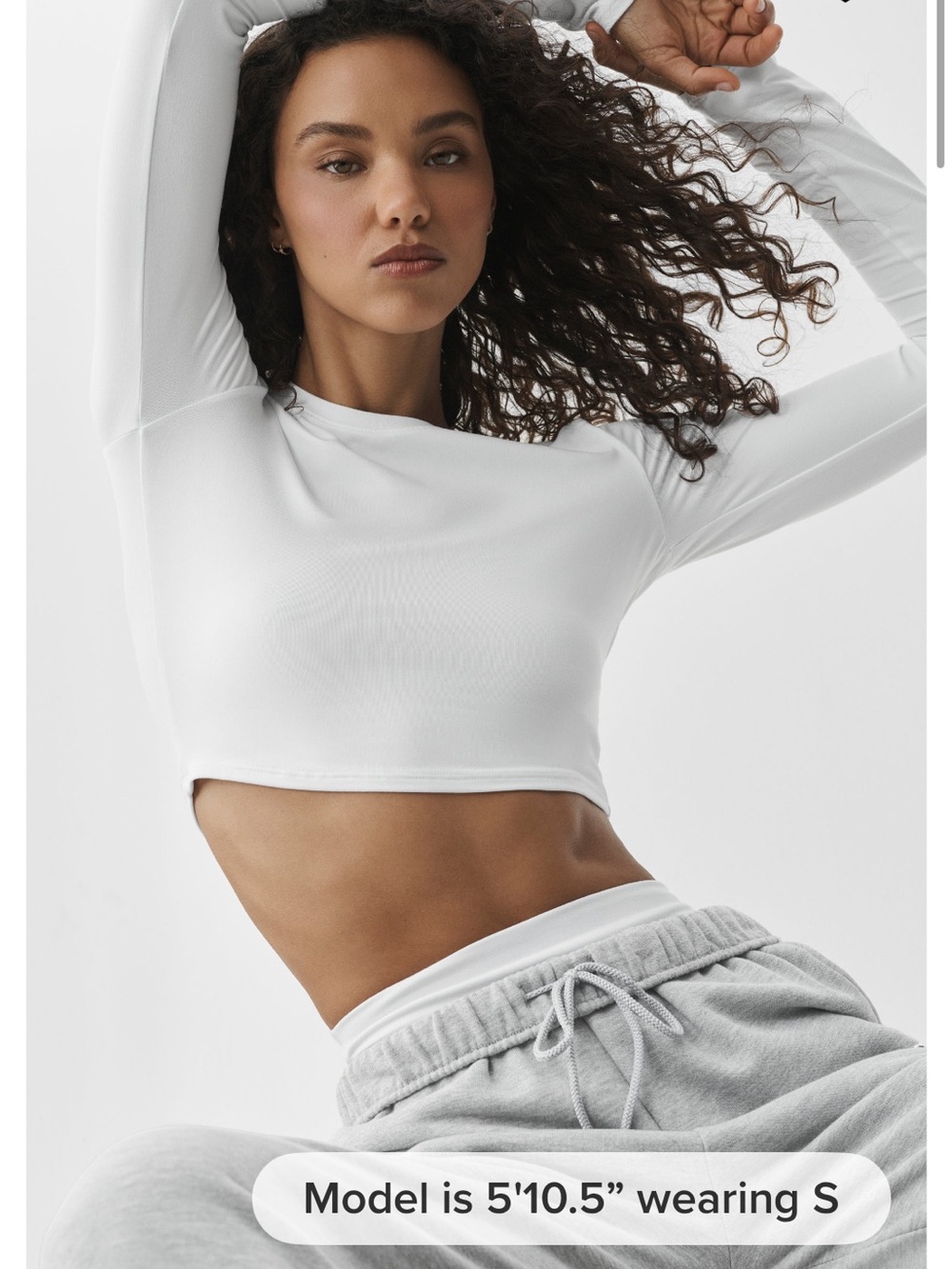ALO Yoga Finesse Long-Sleeve Crop Top NWOT